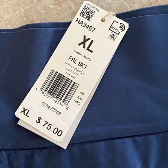 Adidas Frill Skort Golf and Tennis Skirt  Navy Blue Size XL - Picture 8 of 9
